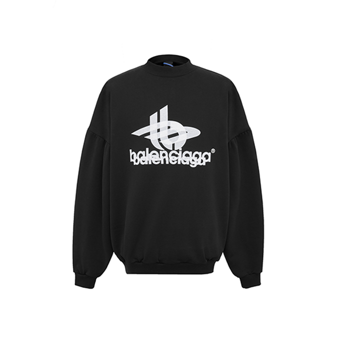 9a+ quality balenciaga layered print crewneck sweatshirt